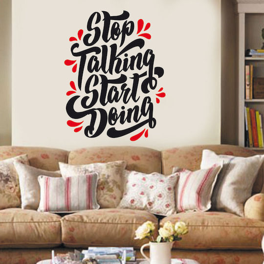 Stop Talking Wall Sticker 90cm X 112cm
