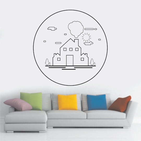 Wall Sticker Linear House 30cm X 30cm