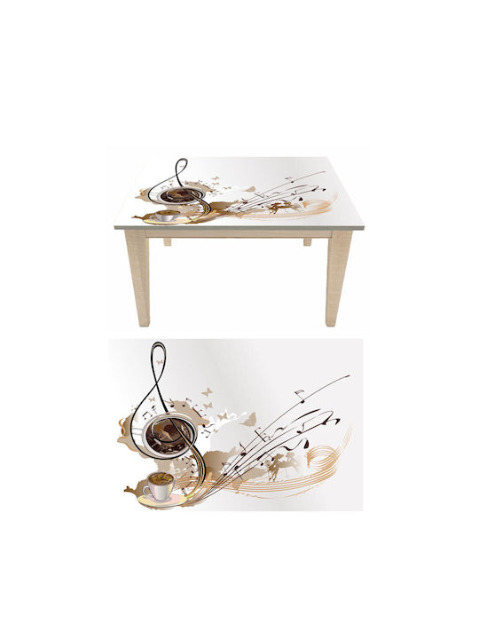 Table Sticker Music Coffee 80cm X 50cm