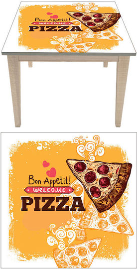 Αυτοκόλλητο Τραπεζιού Pizza 6 50cm X 50cm