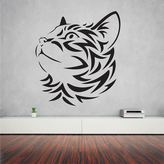 Tribal Katzen Wandsticker 2 70cm x 85cm