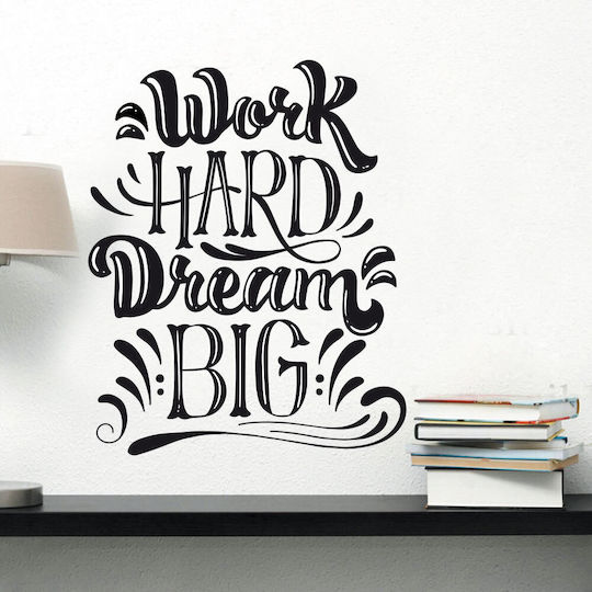 Αυτοκόλλητο Τοίχου Work Hard 100cm X 120cm
