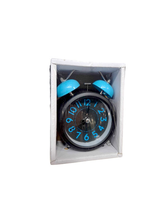 Tischuhr mit Wecker Blau 301103_bl