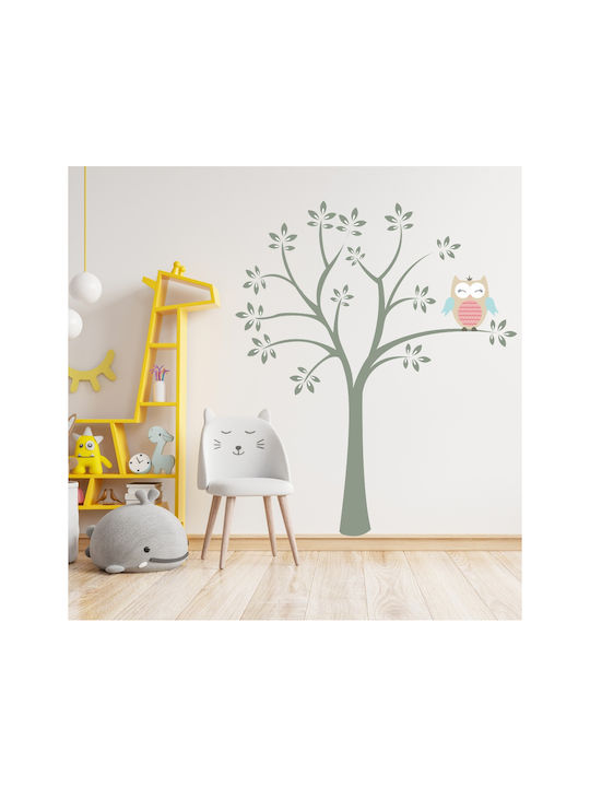 Sticker de perete cu bufniță și copac 50cm X 50cm