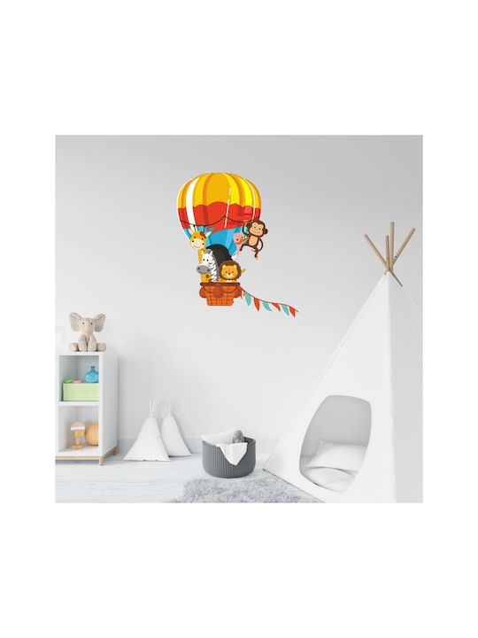 Hot Air Balloon Animals Wall Sticker 42cm X 50cm