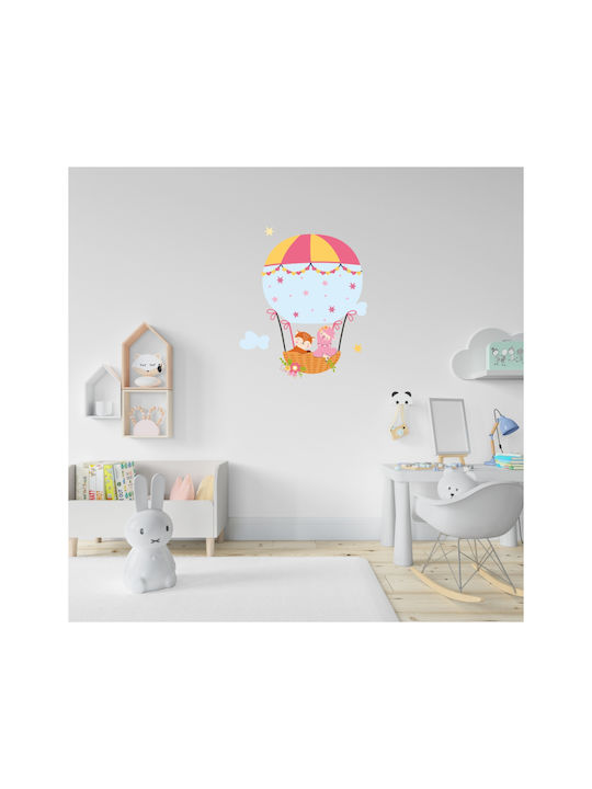 Hot Air Balloon Animals Wall Sticker 2 100cm X 120cm