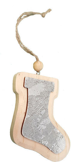 Wooden Christmas Boot Decoration 11cm X 11cm