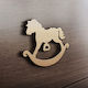 MDF Wooden Design Rocking Horse 30cm X 26cm