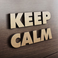 Mdf Ξύλινο Σχέδιο Keep Calm 85cm X 49cm