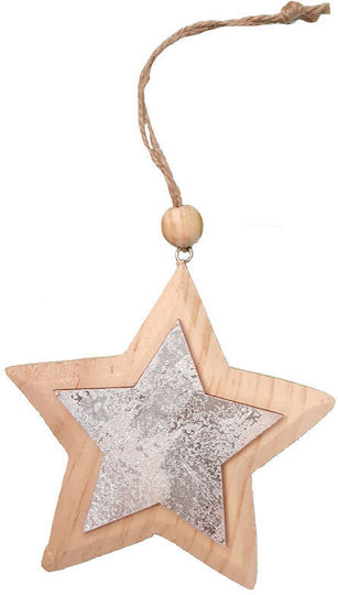 Wooden Decorative Star at 11cm X 11cm