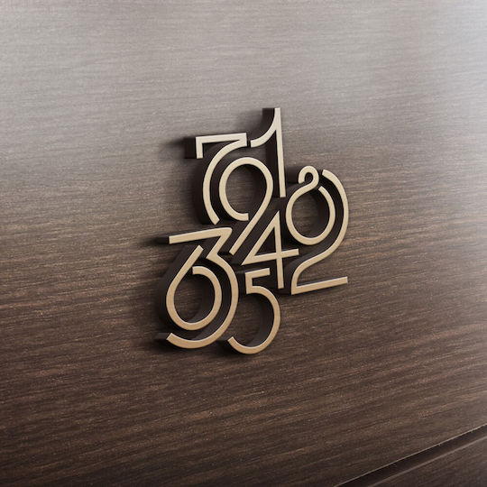 MDF Wooden Design Numbers 32cm X 35cm