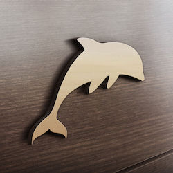 MDF Holz-Delfin-Design 50cm x 34cm