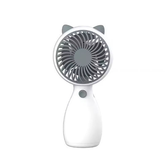 Portable Hand Desk Fan Powerful Silent Motor Lithium Ion Battery Cord White 12 Cm Original Deals