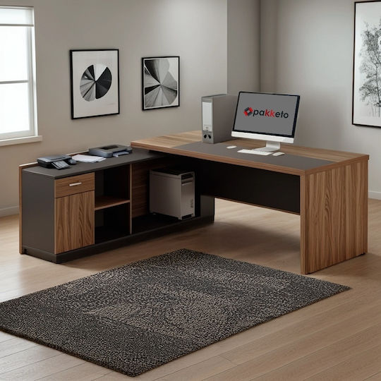 Besprechungstisch Oscar Holz Walnut-carbonate 220x180x76cm
