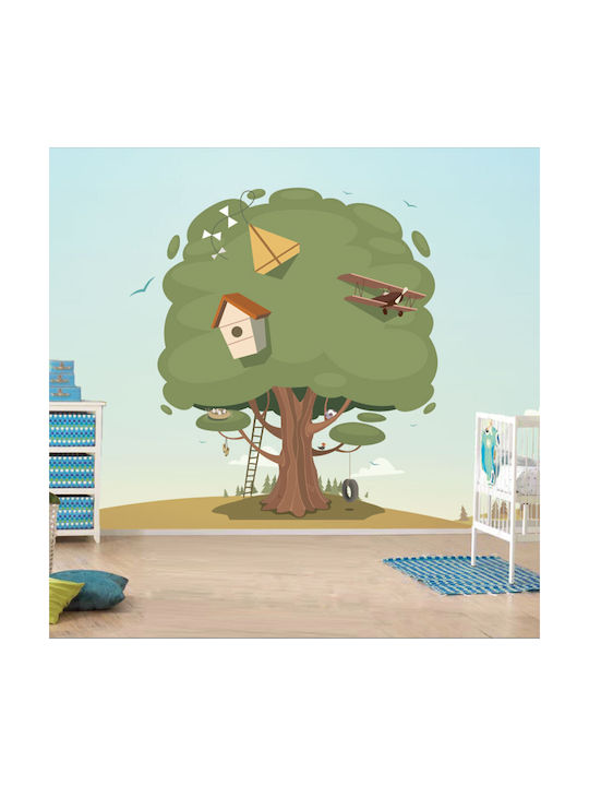 Sticker-Tapete Baum Spiele 225cm