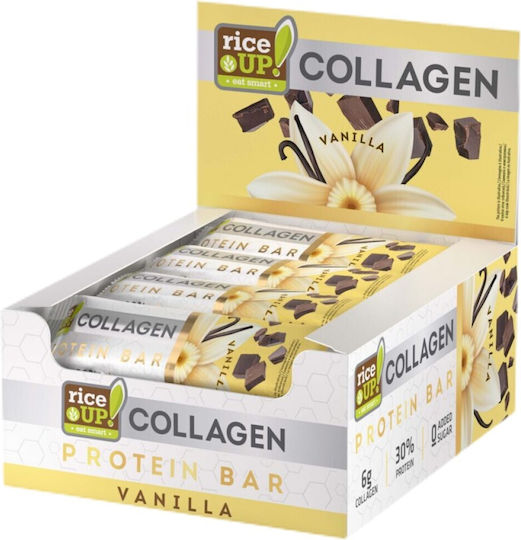 Riceup Kollagen-Proteinriegel 0 g Zuckerzusatz 12 x 50 Gramm Vanille