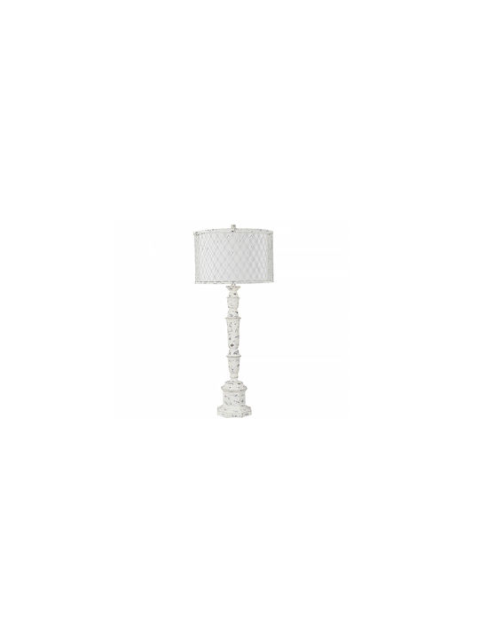 Tischlampe mit Weiß Schirm und Basis
