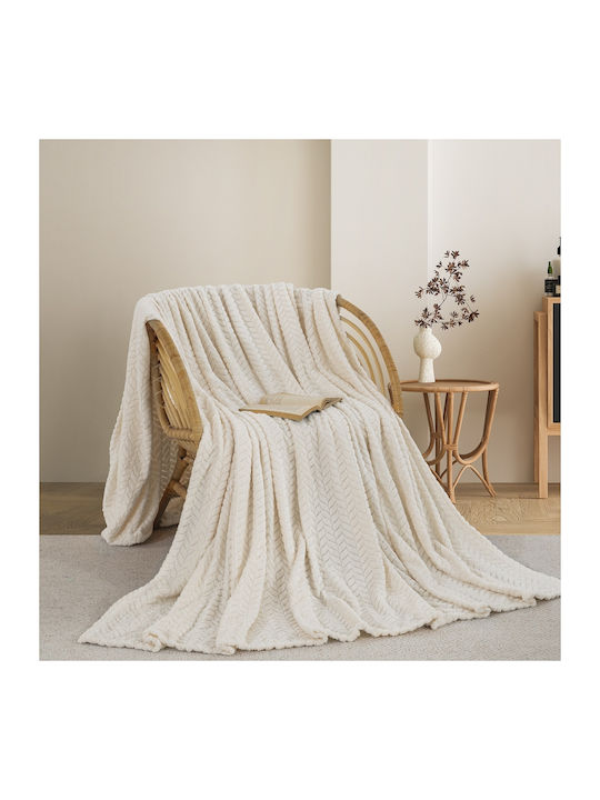 Adam Home Fleece Blanket Double 220x240cm White