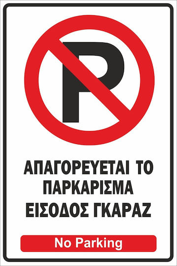 Verzinktes Stahlschild Parkverbot 2 30cm x 20cm