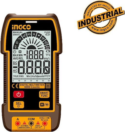 Ingco Multimetru digital RMS real cu Măsurare AC / DC / Rezistență DM16004