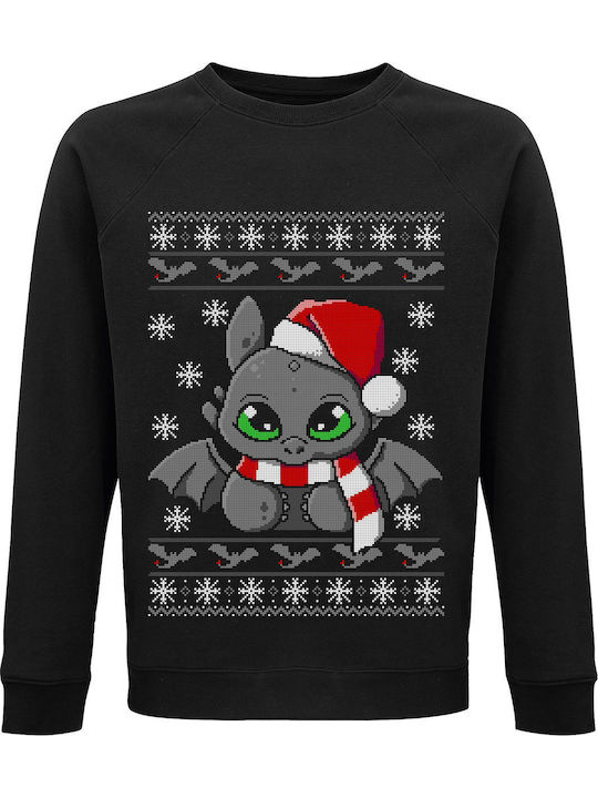 Sweatshirt Unisex Organic " Ugly Christmas Sweater Chimuelo How To Train Your Dragon " Black Sweatshirt Unisex Organic " Ugly Christmas Sweater Chimuelo How To Train Your Dragon " Black