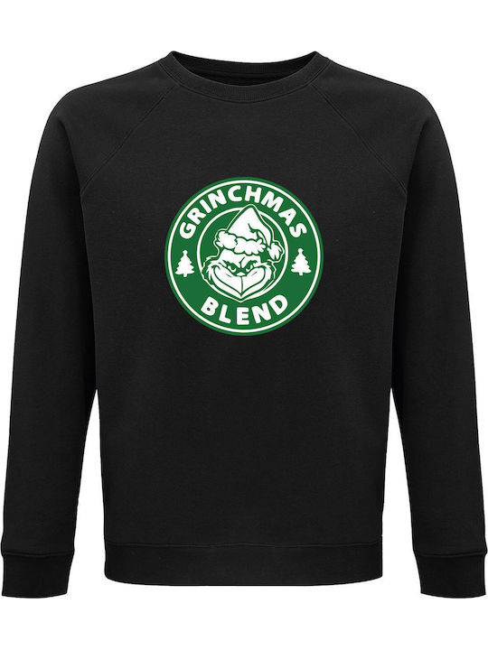Unisex Bio-Sweatshirt "Grinchmas Blend Starbucks Grinch Weihnachten" Schwarz