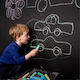Black School Board Self-adhesive Chalk Idealstore Writing Drawing Includes White Colored Chalk Easy To Stick Reusable Quick Cleaning Water Resistant Develops Child's Creativity