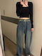 Hoch tailliert Damenjeans