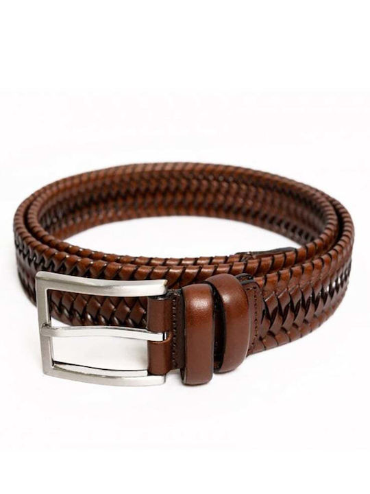 Men's Belt Knitted Brown