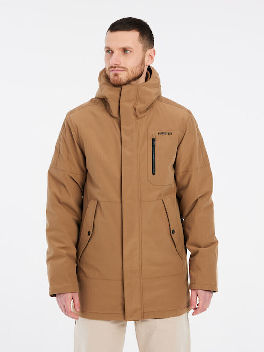 Winter Jacket Parka Waterproof Sandy Brown
