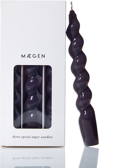 Maegen Decorative Candle Taper Gray 3 Pieces