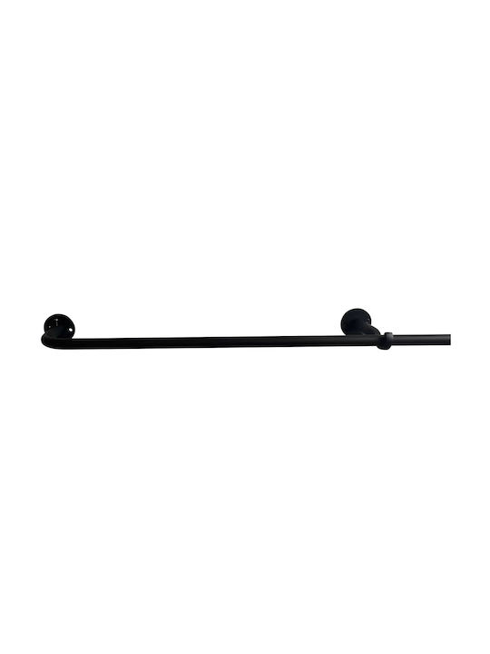 Homefit Ausziehbar Metallisch Vorhangstange Einfach Φ16mm 120-210cm Black