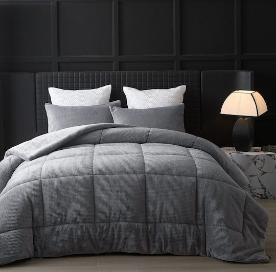 Liolios Home Κουβερτοπάπλωμα Υπέρδιπλο 220x240εκ. Cassiano Lt Grey