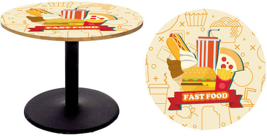 Fast-Food-Tischaufkleber 3 65 cm Durchmesser