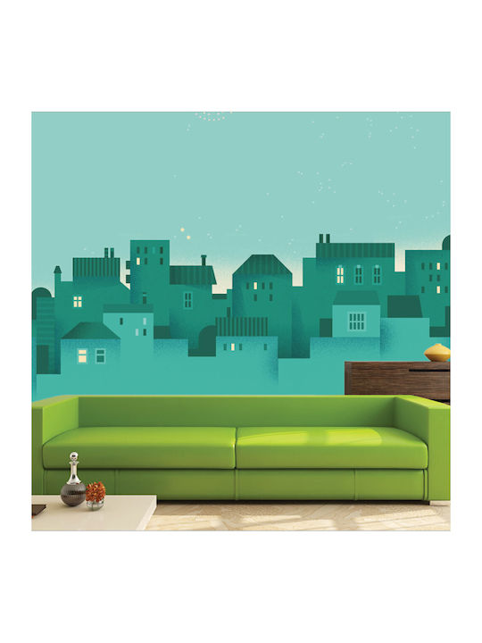 Self-Adhesive Wallpaper Green Houses 325cm