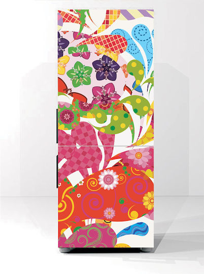 Αυτοκόλλητο Ψυγείου Abstract Flowers 190cm