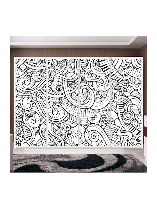 Wardrobe Sticker Abstract Keys 240cm