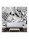 Self-Adhesive Wallpaper Black White 500cm