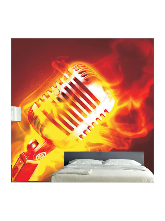 Self-Adhesive Wallpaper Flaming Microphone 295cm
