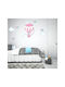 Zebra Hot Air Balloon Wall Sticker + Set of Clouds and Birds 80cm X 48cm