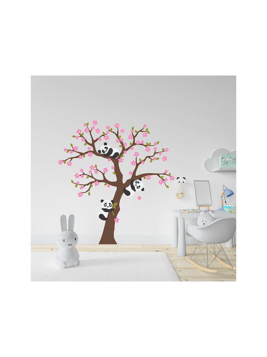 Autocolant de perete cu panda și copac 80cm X 85cm