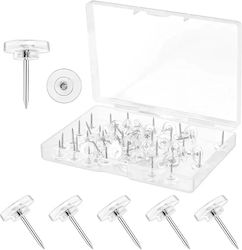 Transparent Push Pins Luckaide 60 Pcs