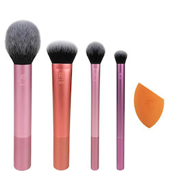 Real Techniques Make Up Brush & Sponge Set for Everyday Essentials 5pcs