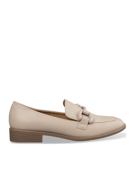 Women's Moccasins in Beige Color