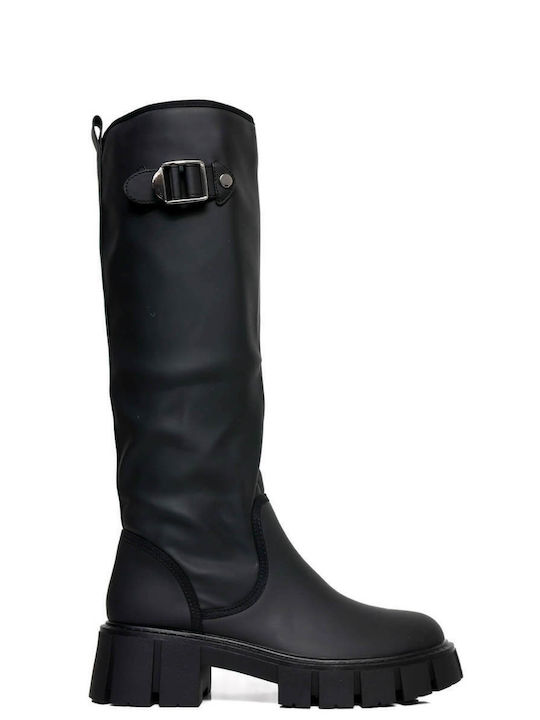 Black Boots with Lug Sole