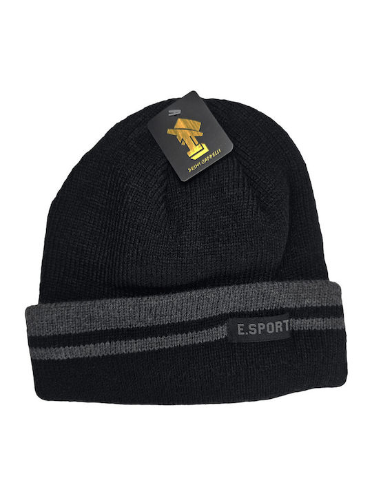 Beanie Unisex Beanie Knitted in Black color