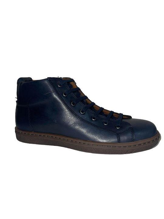 Leder Blau Herrenstiefel