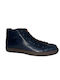 Leder Blau Herrenstiefel