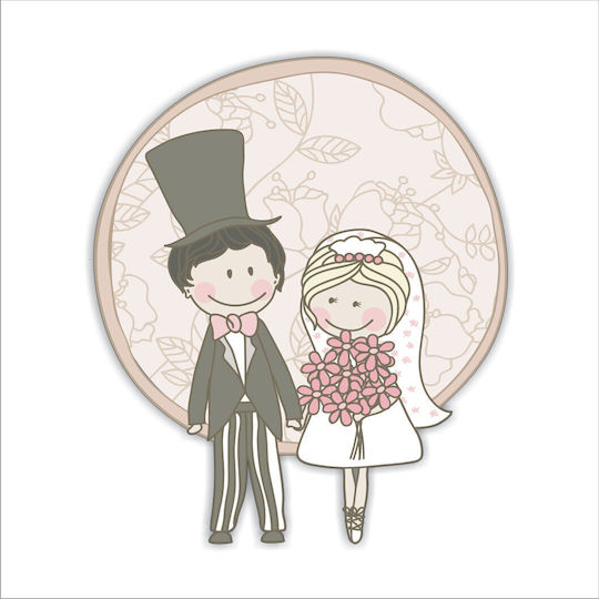 Wedding Decoration Sticker Couple 2 35cm X 42cm