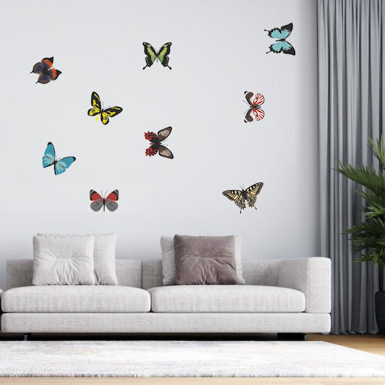 Wandaufkleber Schmetterlinge Set mit 9 Aufklebern 61cm x 48cm